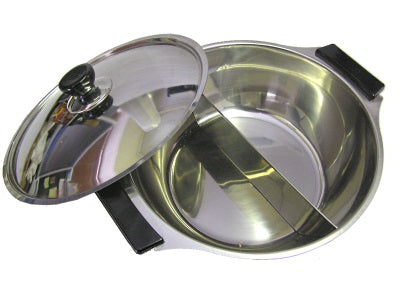 Stainless Steel Fondue Pot (2 section) 28cm