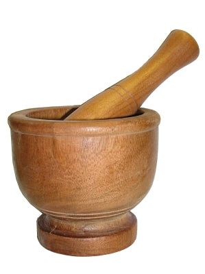 Wooden Mortar & Pestle (5 inch Diameter) - HS