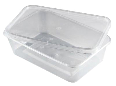 Plastic Food Containers/Lids 500ml (pack of 25)