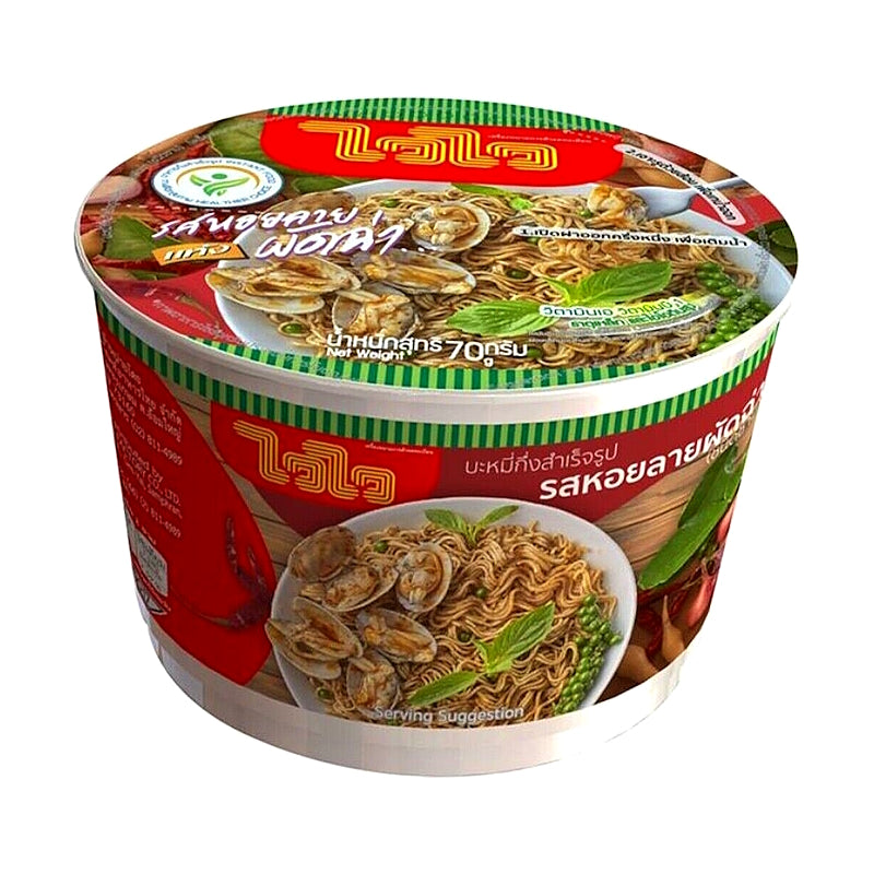 Instant BOWL Noodles – Pad Char Baby Clam Flavour 70g – WAI WAI