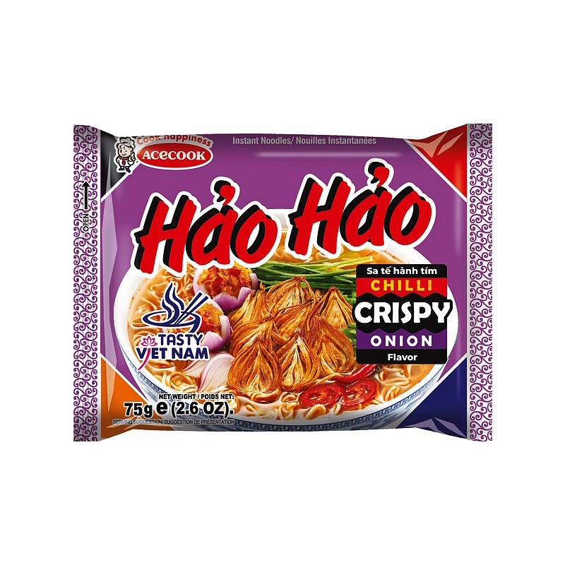 Hao Hao Instant Noodles - Chilli Crispy Onion Flavour - ACECOOK