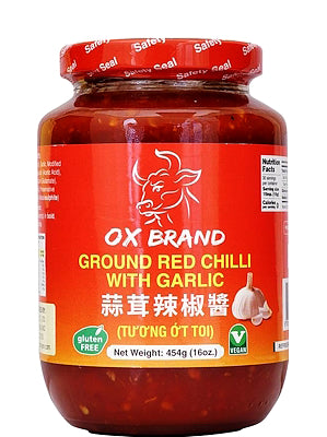 Ground Red Chilli with Garlic 454g – OX