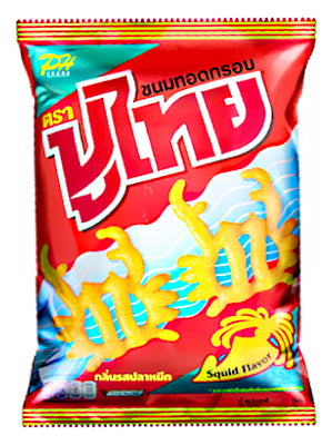 Squid Flavour Crispy Snack – PU THAI