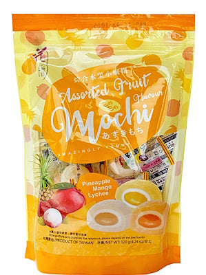 Assorted Fruit (Pineapple, Mango, Lychee) Flavour Mochi 120g – LOVE & LOVE