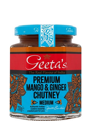 Premium Mango & Ginger Chutney 230g - GEETA'S