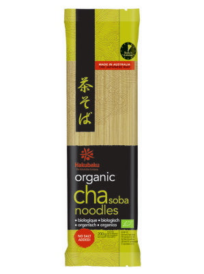 Organic Cha Soba (Green Tea) Noodles - HAKUBAKU