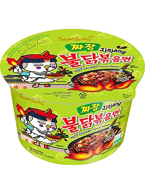 HOT Chicken Flavour Ramen - JJAJANG (Black Bean Sauce) BIG BOWL - SAMYANG