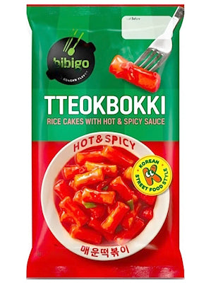 TTEOKBOKKI Rice Cakes with Hot & Spicy Sauce 360g - BIBIGO