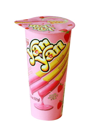 YAN YAN Strawberry Dip Biscuit Snack - MEIJI