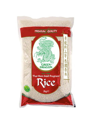 100% Jasmine Rice 2kg - GREEN DRAGON