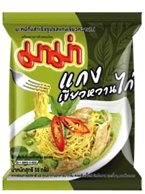 Instant Noodles - Chicken Green Curry Flavour 30x55g - MAMA