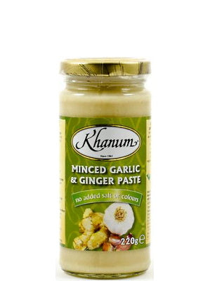 Minced Garlic & Ginger Paste 220g - KHANUM