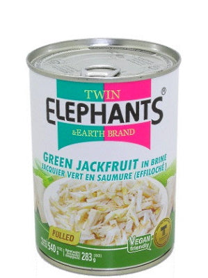 PULLED Green Jackfruit in Brine - TWIN ELEPHANTS