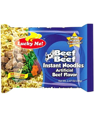 Instant Noodles - Beef Flavour 24x70g - LUCKY ME